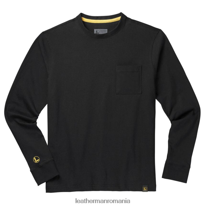 Leatherman tricou cu mânecă lungă cu ștampila mărcii negru îmbrăcăminte JVJ80X90 - Image 3