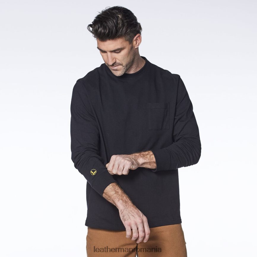 Leatherman tricou cu mânecă lungă cu ștampila mărcii negru îmbrăcăminte JVJ80X90 - Image 5