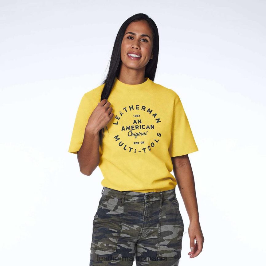 Leatherman tricou cu mânecă scurtă cu insigna patrimoniului galben îmbrăcăminte JVJ80X93 - Image 2