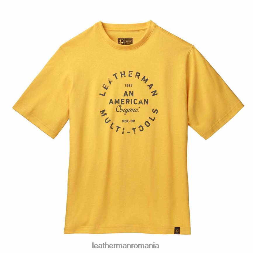 leatherman_tricou_cu_maneca_scurta_cu_insigna_patrimoniului_galben_imbracaminte_jvj80x93.jpg Leatherman tricou cu mânecă scurtă cu insigna patrimoniului galben îmbrăcăminte JVJ80X93 - Image 1