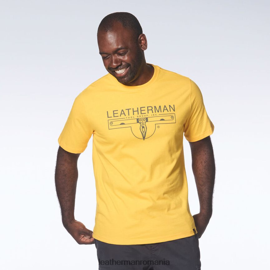 Leatherman Tricou cu mânecă scurtă cu logo 1983 galben îmbrăcăminte JVJ80X99 - Image 2