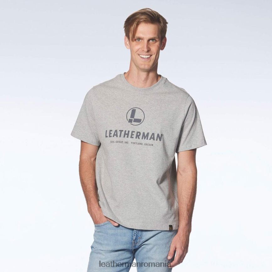Leatherman tricou cu mânecă scurtă cu logo pe piept gri îmbrăcăminte JVJ80X107 - Image 2