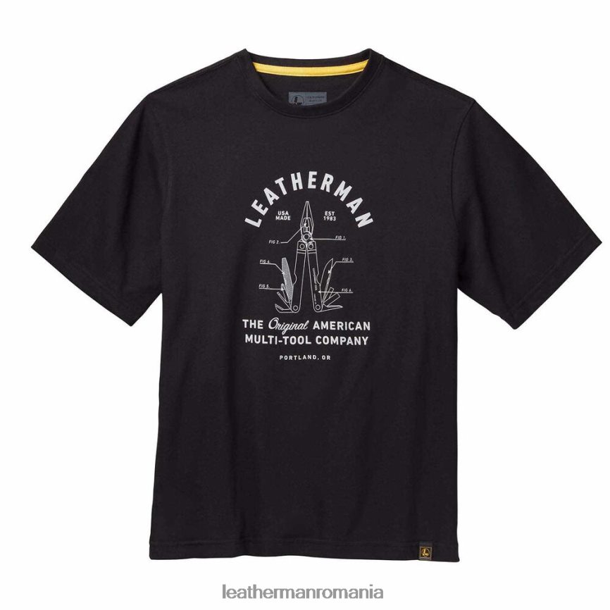 Leatherman tricou cu mânecă scurtă pst heritage negru îmbrăcăminte JVJ80X97 - Image 1