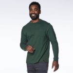 Leatherman tricou cu mânecă lungă cu ștampila mărcii verde îmbrăcăminte JVJ80X92 - Image 5