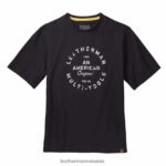 Leatherman tricou cu mânecă scurtă cu insigna patrimoniului negru îmbrăcăminte JVJ80X94