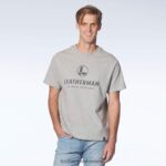 Leatherman tricou cu mânecă scurtă cu logo pe piept gri îmbrăcăminte JVJ80X107 - Image 2