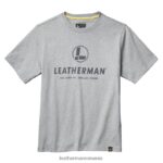 Leatherman tricou cu mânecă scurtă cu logo pe piept gri îmbrăcăminte JVJ80X107