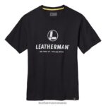 Leatherman tricou cu mânecă scurtă cu logo pe piept negru îmbrăcăminte JVJ80X106